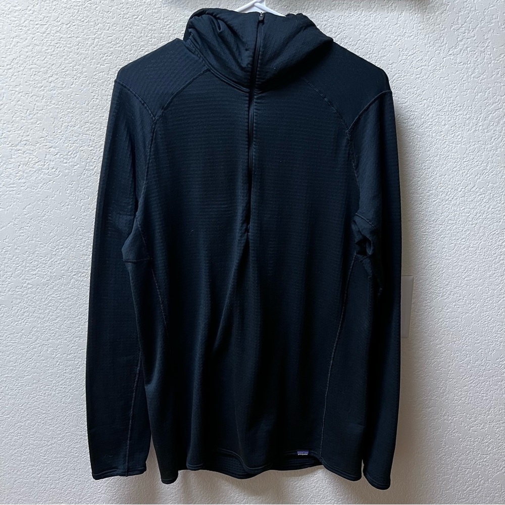 The North Face Black quarter zip half zip with hood